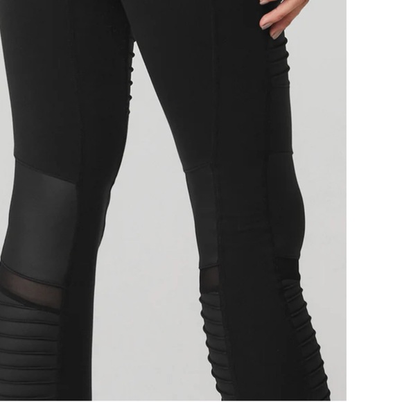 HIGH-WAIST MOTO LEGGING - BLACK/BLACK GLOSSY - Picture 4 of 4